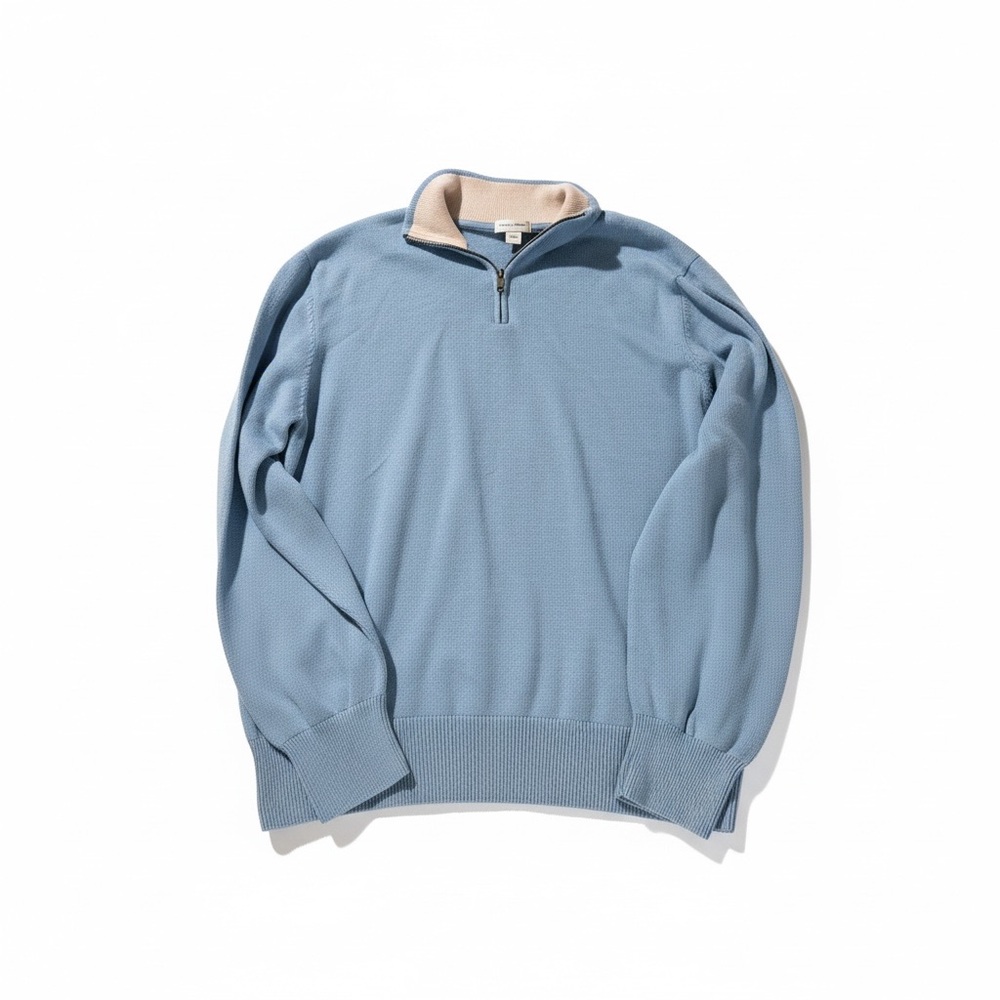 Maus and Hoffman Del Mar cotton pull over light blue large